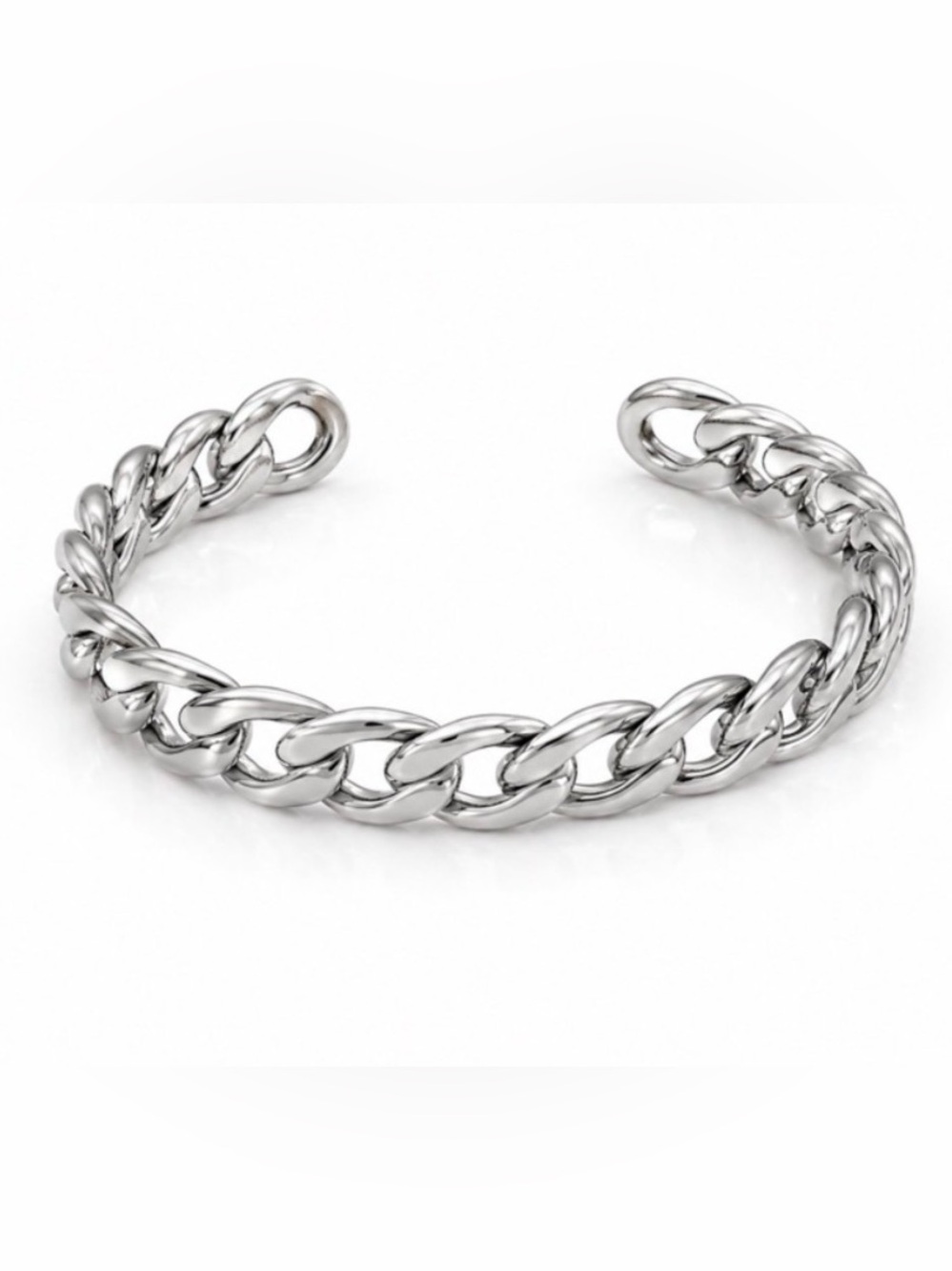 Marilyn Schiff Chain Link Cuff Bracelet-Silver NWOT, classy, simple